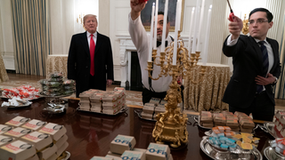 This Dude Really Served Clemson Boxed-Up Fast Food On A Bunch Of Fancy Trays